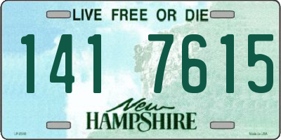 NH license plate 1417615