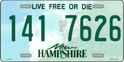 NH license plate 1417626
