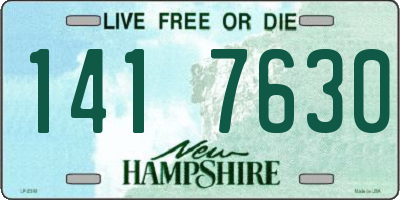 NH license plate 1417630