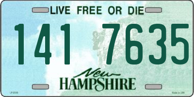 NH license plate 1417635