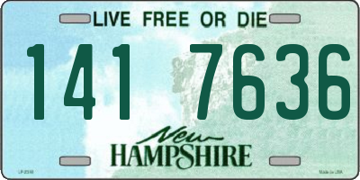 NH license plate 1417636