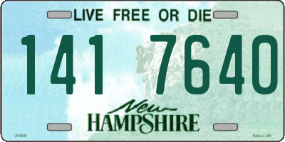 NH license plate 1417640