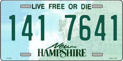NH license plate 1417641