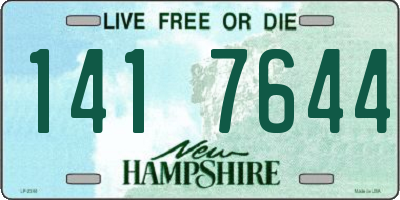 NH license plate 1417644