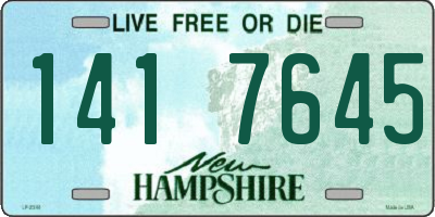 NH license plate 1417645