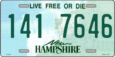 NH license plate 1417646