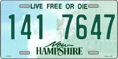 NH license plate 1417647
