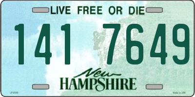 NH license plate 1417649