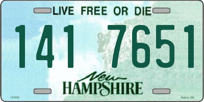 NH license plate 1417651