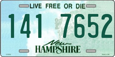 NH license plate 1417652