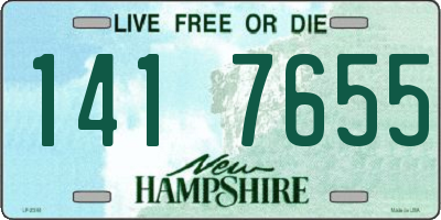 NH license plate 1417655