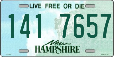 NH license plate 1417657