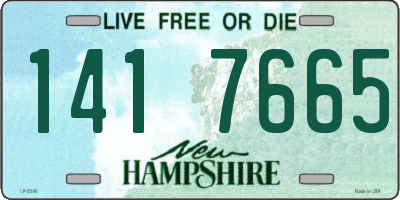 NH license plate 1417665