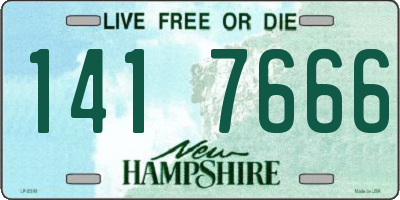 NH license plate 1417666