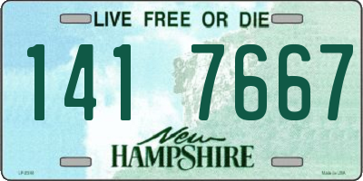 NH license plate 1417667