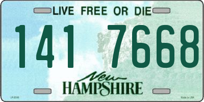 NH license plate 1417668