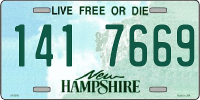 NH license plate 1417669