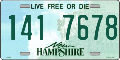 NH license plate 1417678