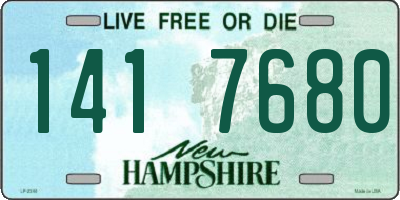 NH license plate 1417680