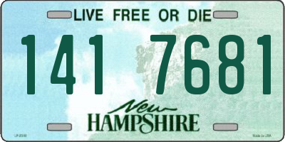 NH license plate 1417681