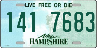 NH license plate 1417683