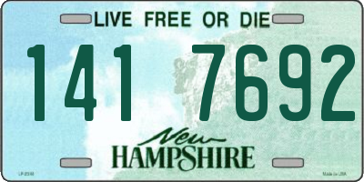 NH license plate 1417692