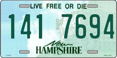 NH license plate 1417694
