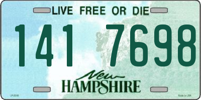 NH license plate 1417698