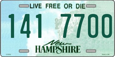 NH license plate 1417700