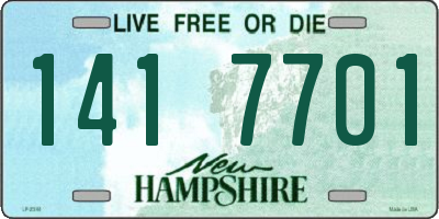 NH license plate 1417701