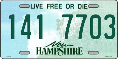 NH license plate 1417703