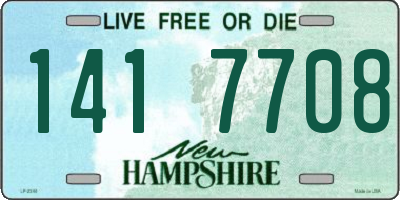 NH license plate 1417708