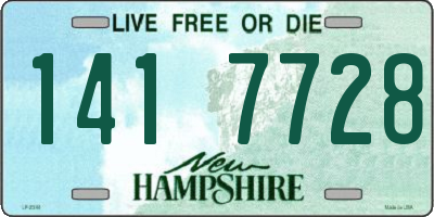 NH license plate 1417728