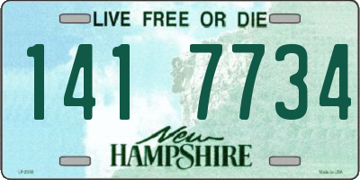 NH license plate 1417734