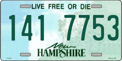 NH license plate 1417753