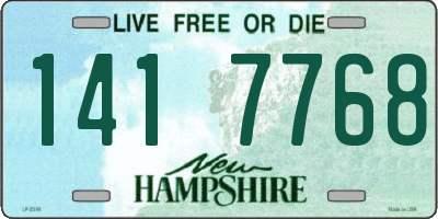 NH license plate 1417768