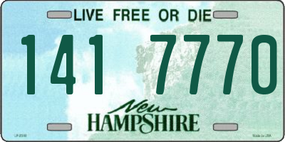 NH license plate 1417770