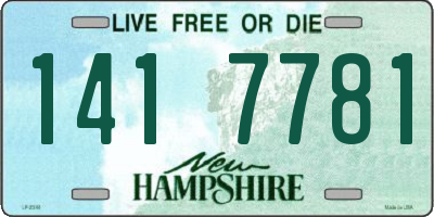 NH license plate 1417781