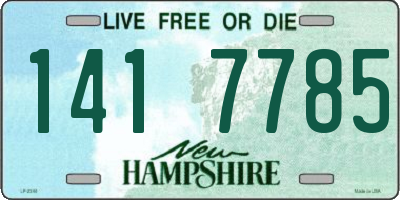 NH license plate 1417785