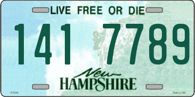 NH license plate 1417789