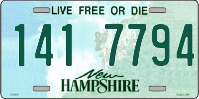 NH license plate 1417794