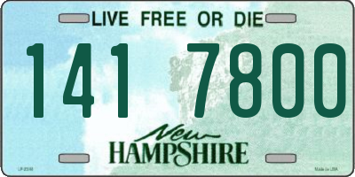 NH license plate 1417800