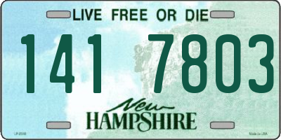 NH license plate 1417803