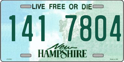 NH license plate 1417804