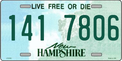 NH license plate 1417806