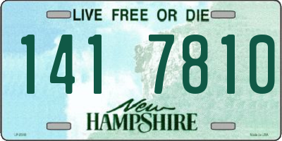 NH license plate 1417810