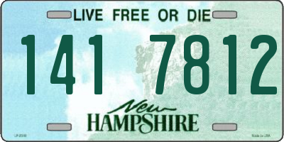 NH license plate 1417812