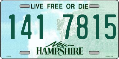 NH license plate 1417815