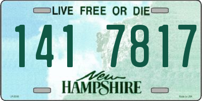 NH license plate 1417817
