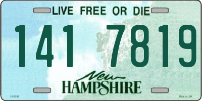 NH license plate 1417819